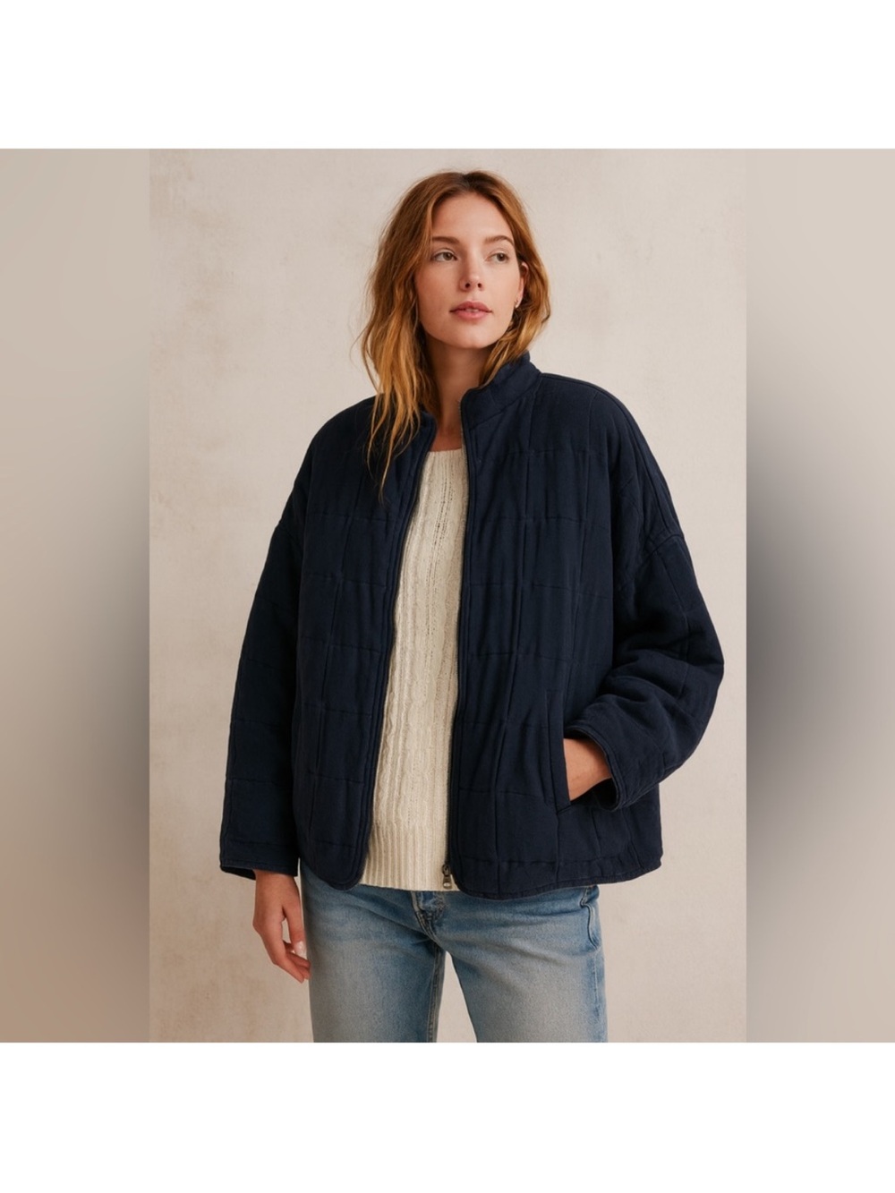 Thread & Supply Black Quilted Puffer Jacket